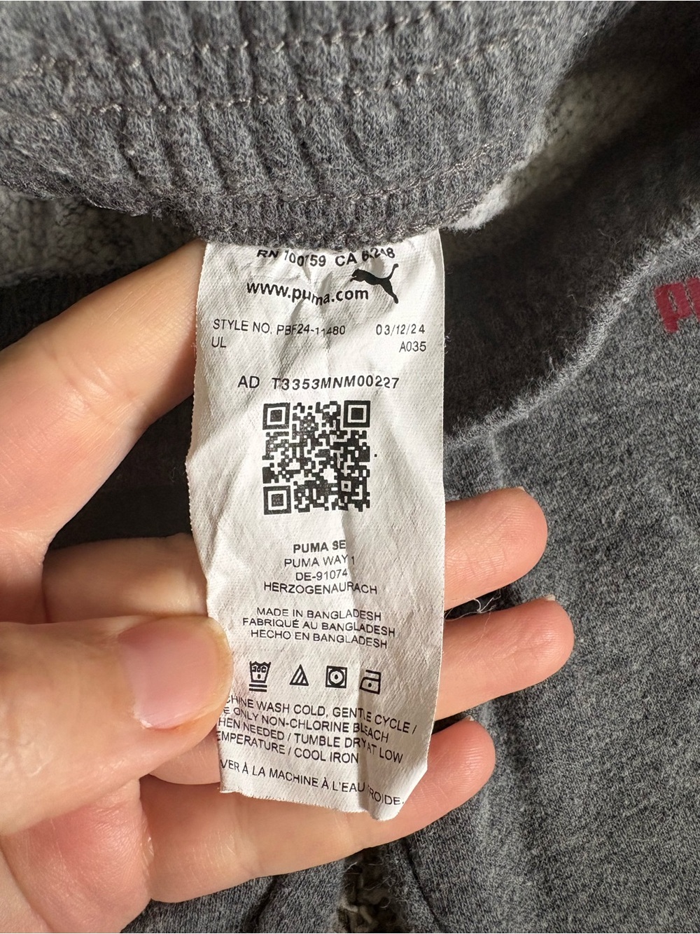 Puma Kids Gray and Red Hooded Jogger Set - Picture 8 of 10